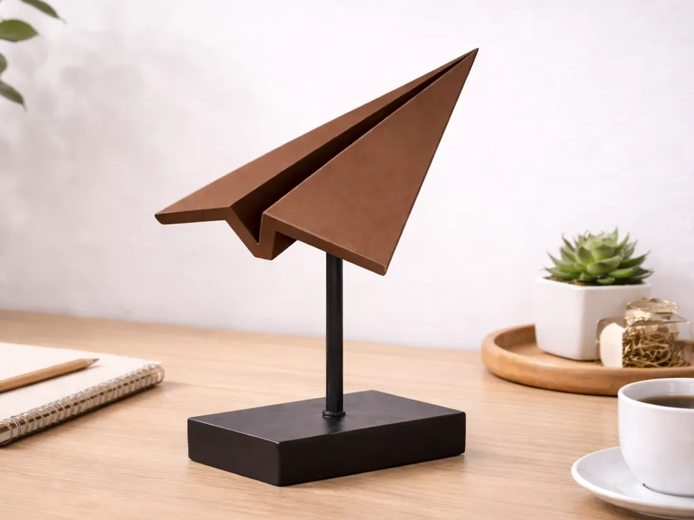 Modern Paper Airplane Desk Sculpture